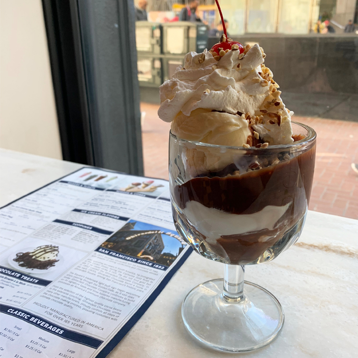 Ice cream at Ghirardelli San Francisco - Travel for a Living